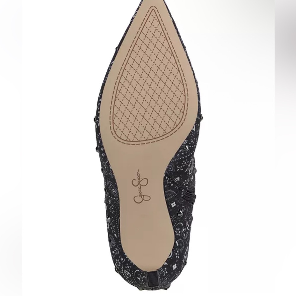 Jessica Simpson Earon Over The Knee Boot in Midnight Black White Bandana Stud - Picture 4 of 9